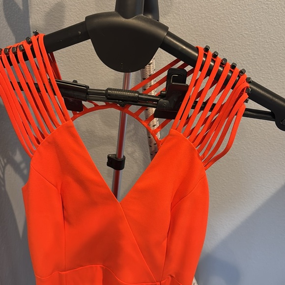 Halston Heritage Red asymmetric dress size xs/s - Picture 4 of 9